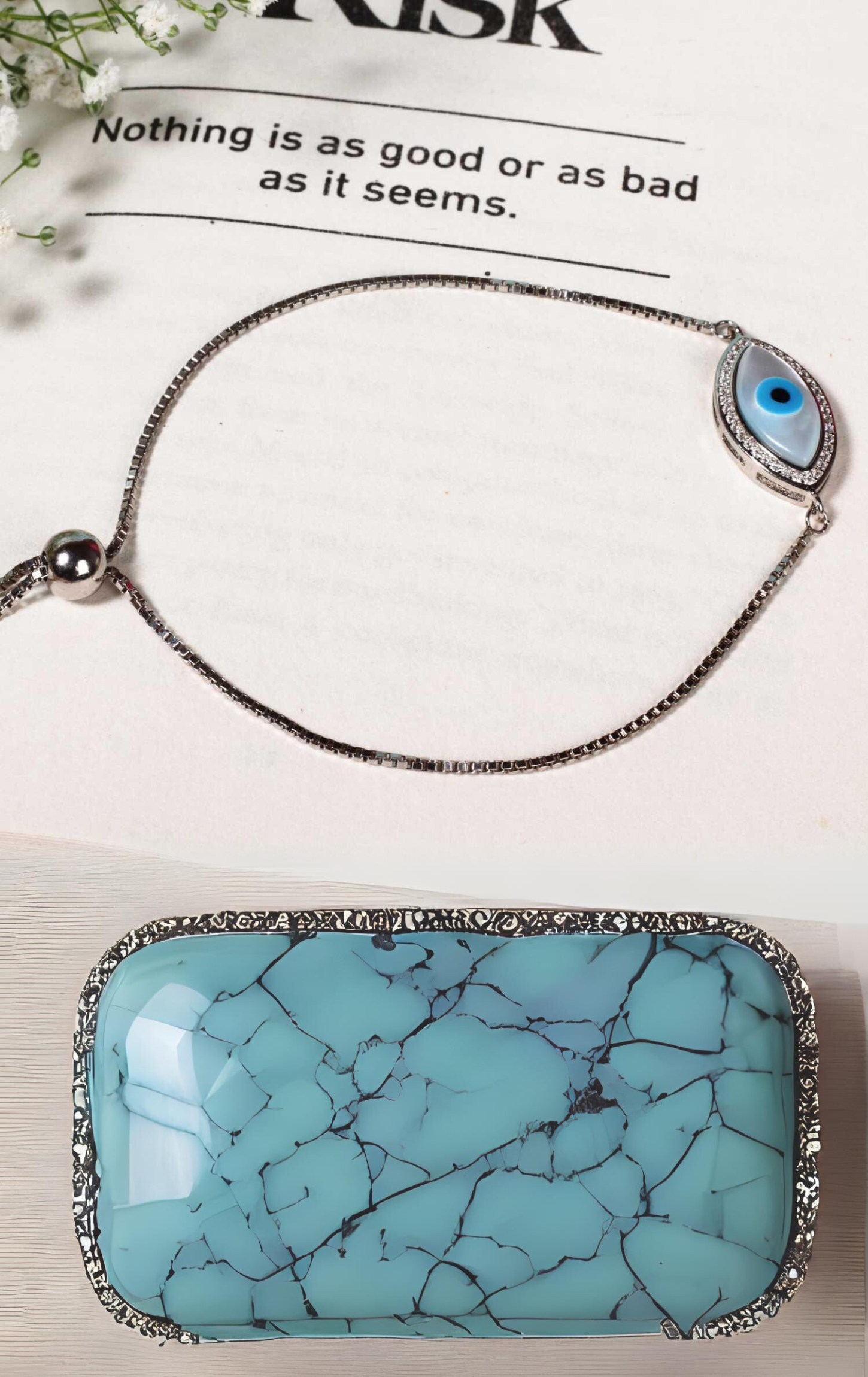 Zircon Peace And Fate Evil Guardian Bracelets Silver