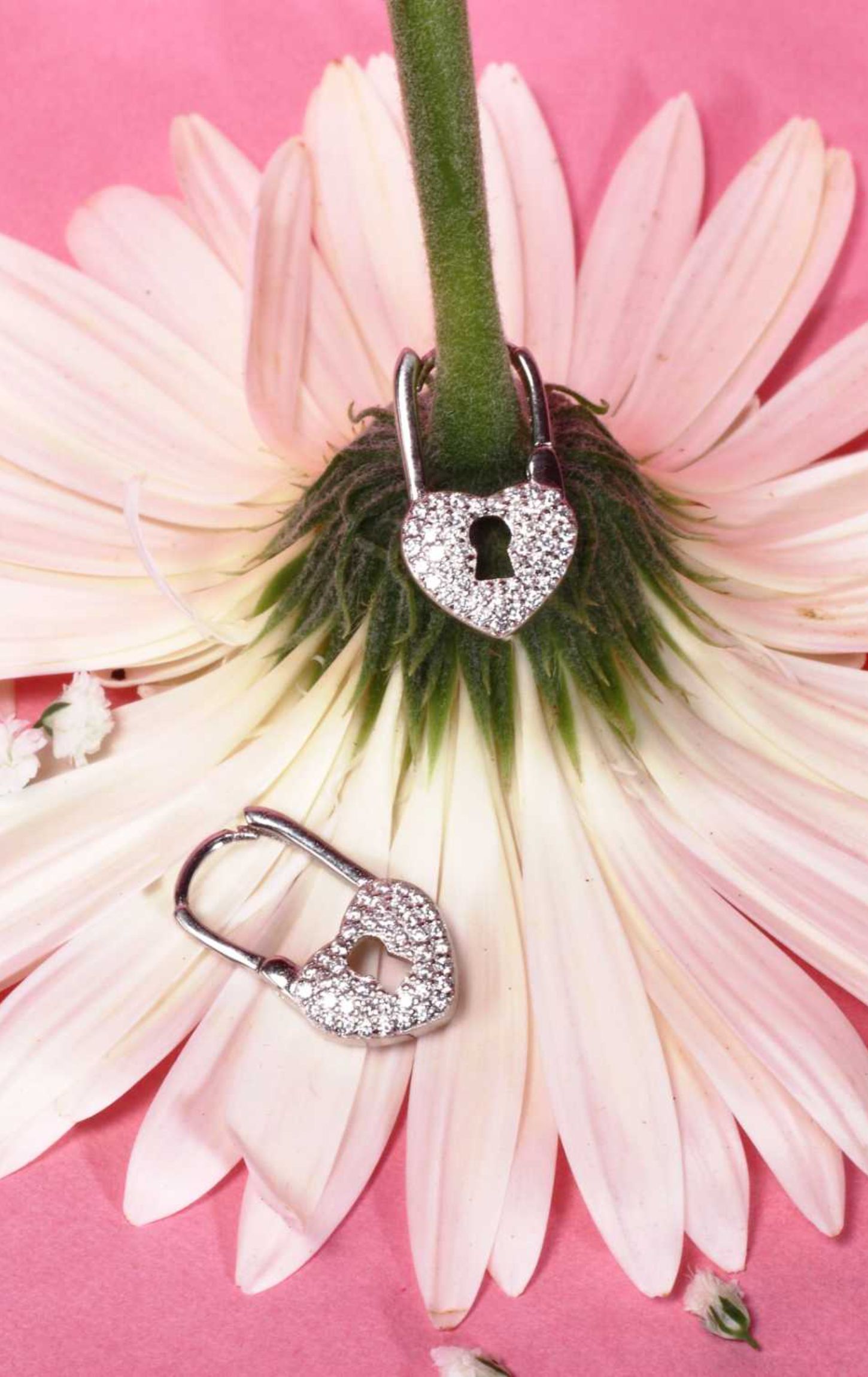 Love - Lock Stud Earring Silver