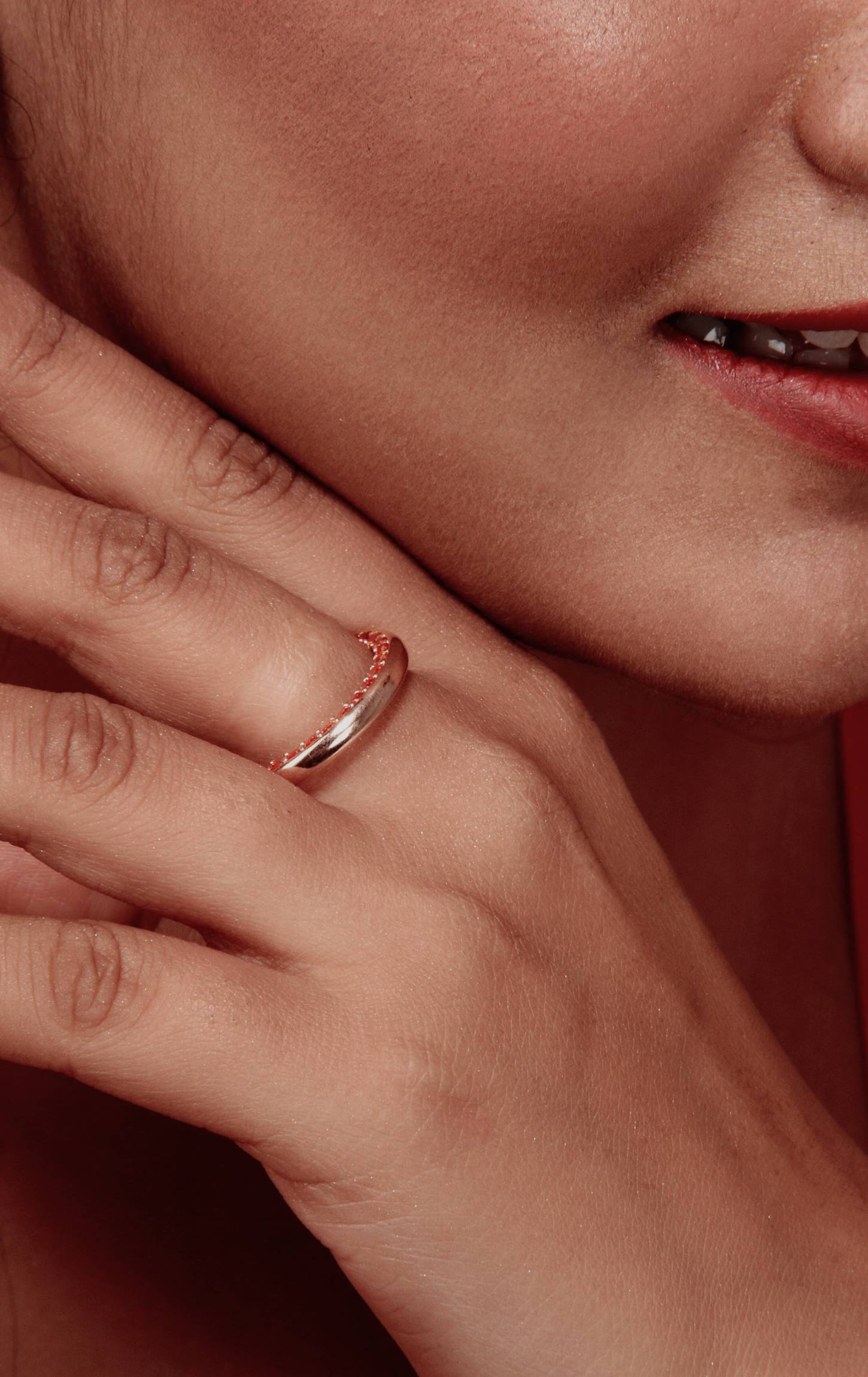 Rose Gold Lavis Encased Ring