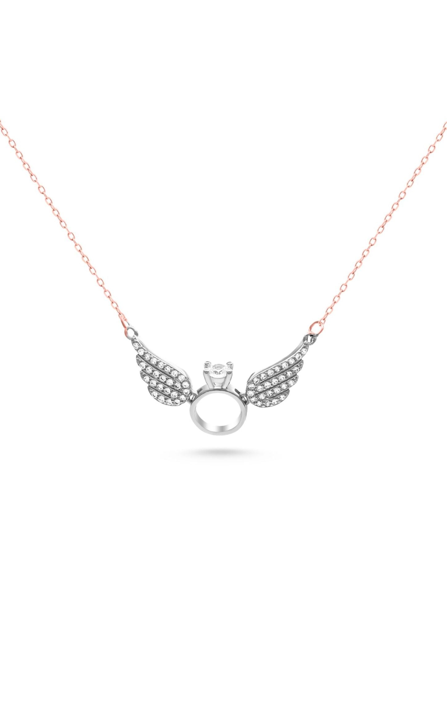 Angel Wing Korean Solitaire Pendant