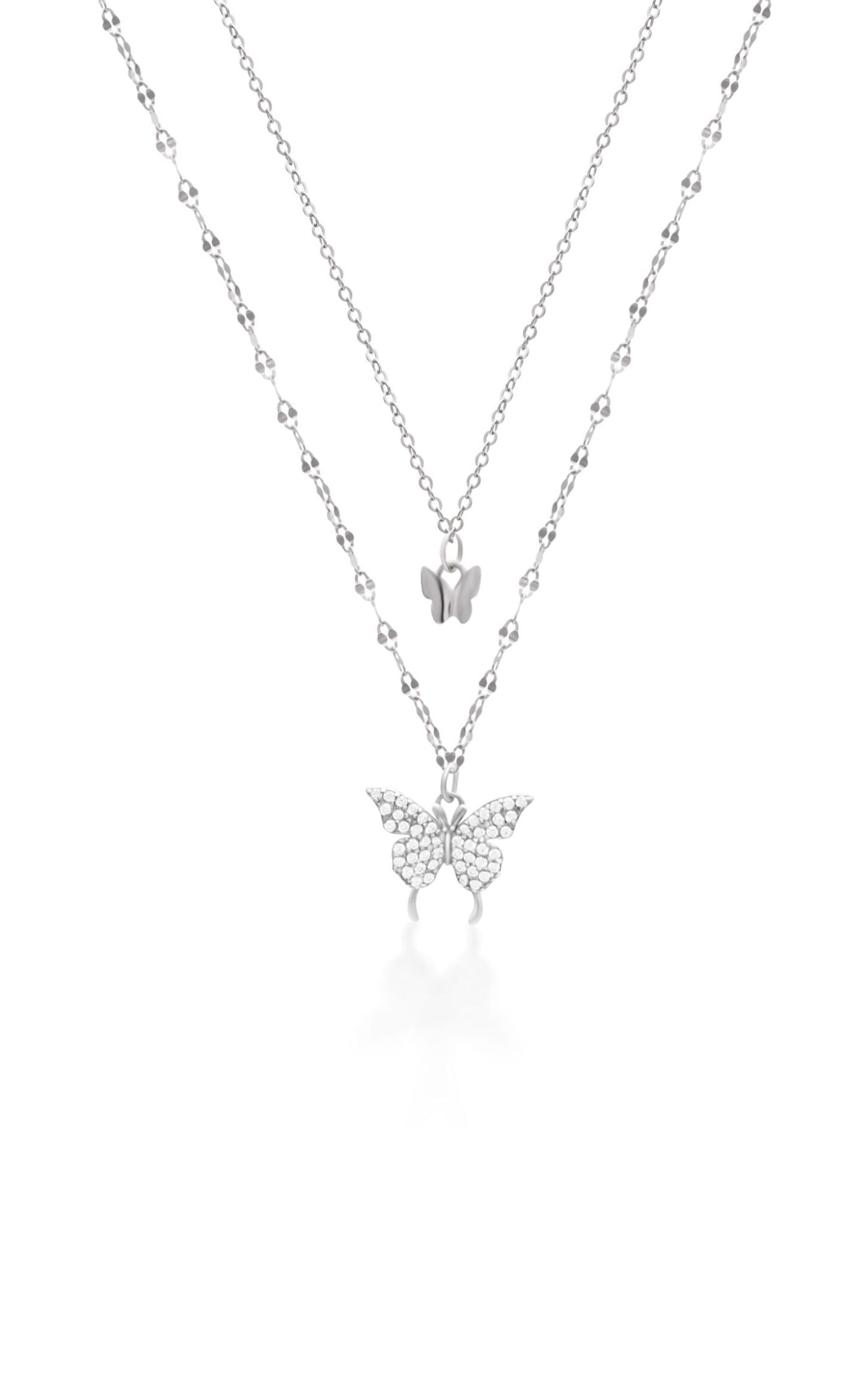 Butterfly Double Layer Clavicle Chain Necklace