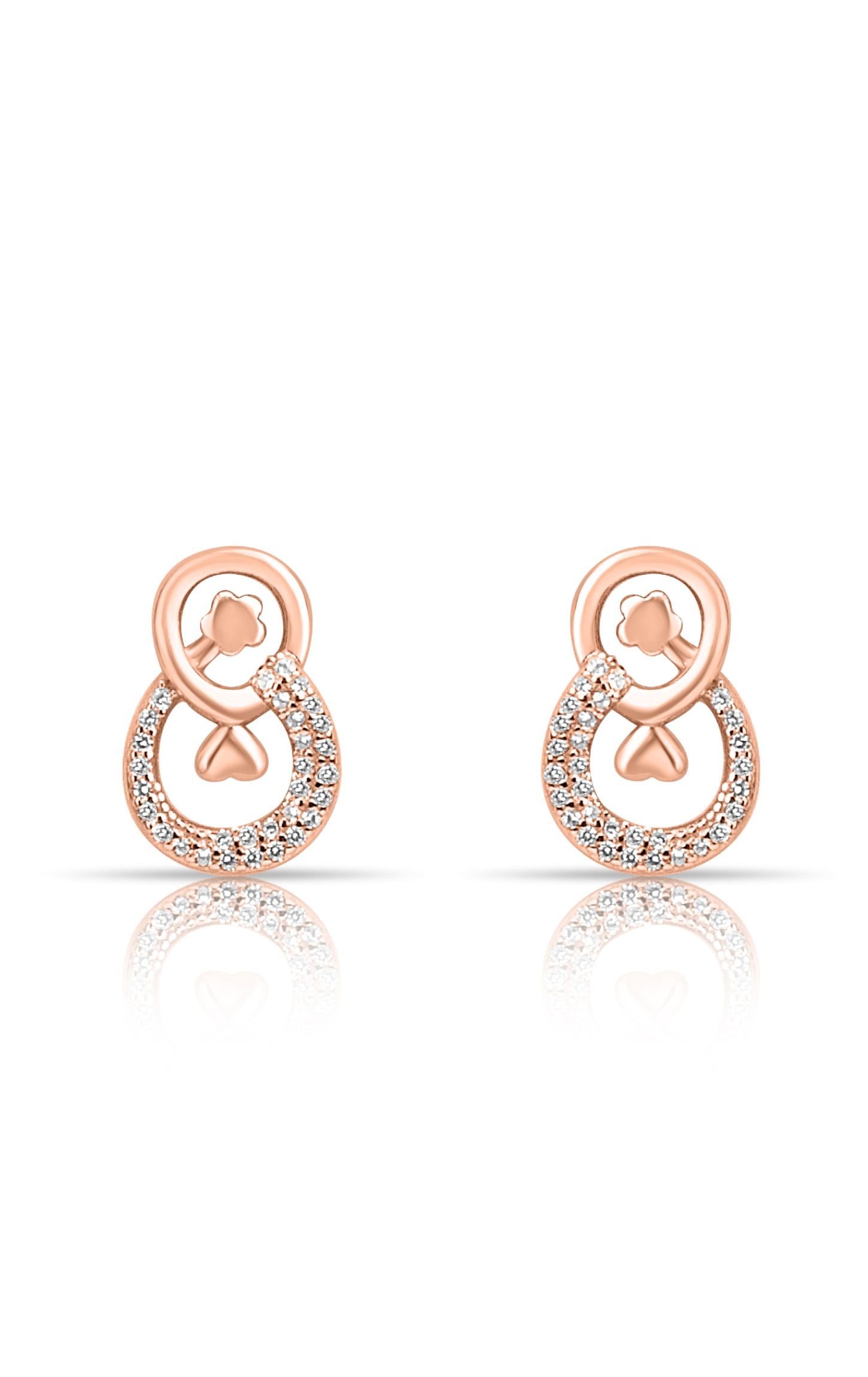 Contemporary Swarovski Zircon Rose Gold Pendant Set