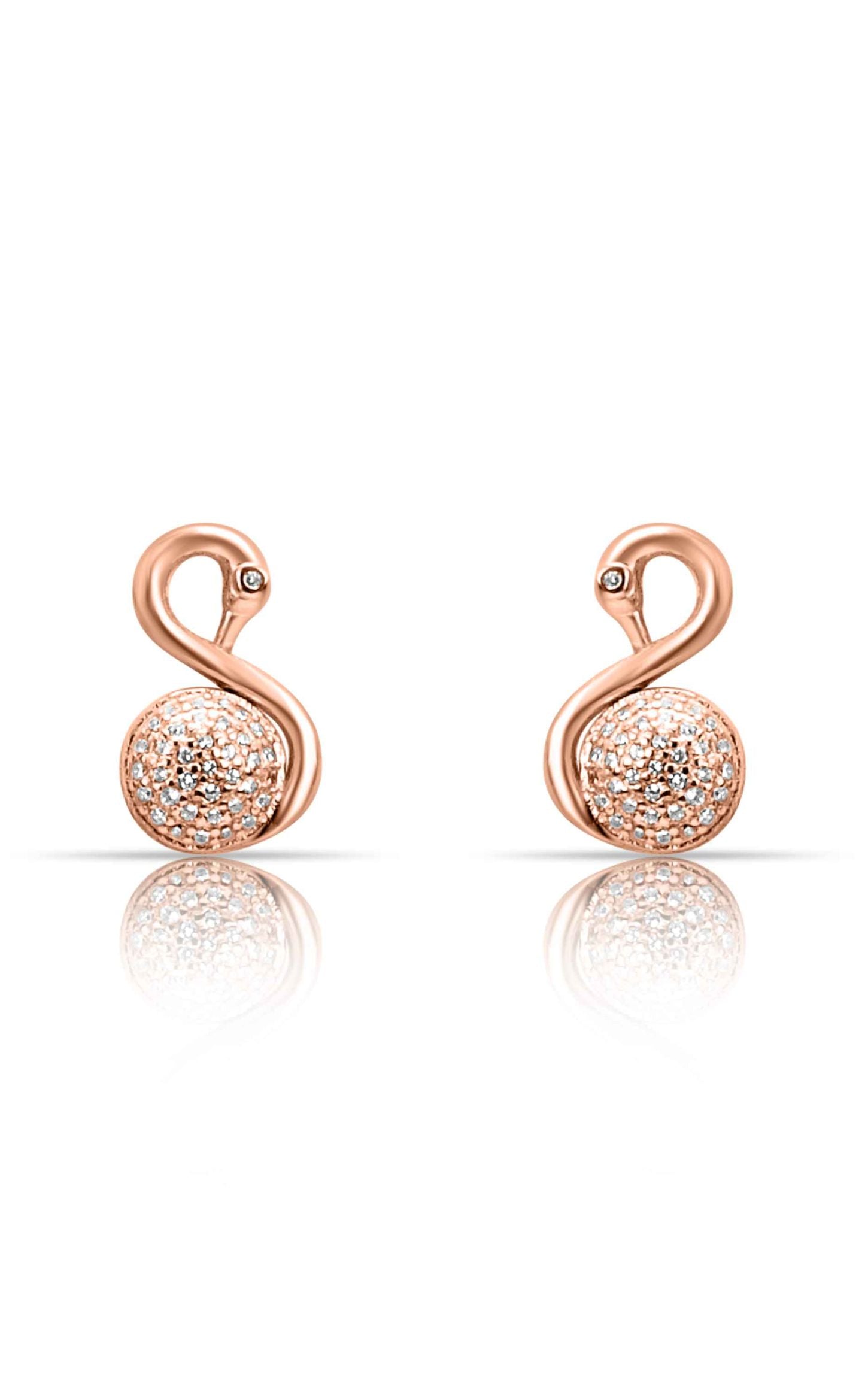 Swan Spun Rose Gold Pendant Set