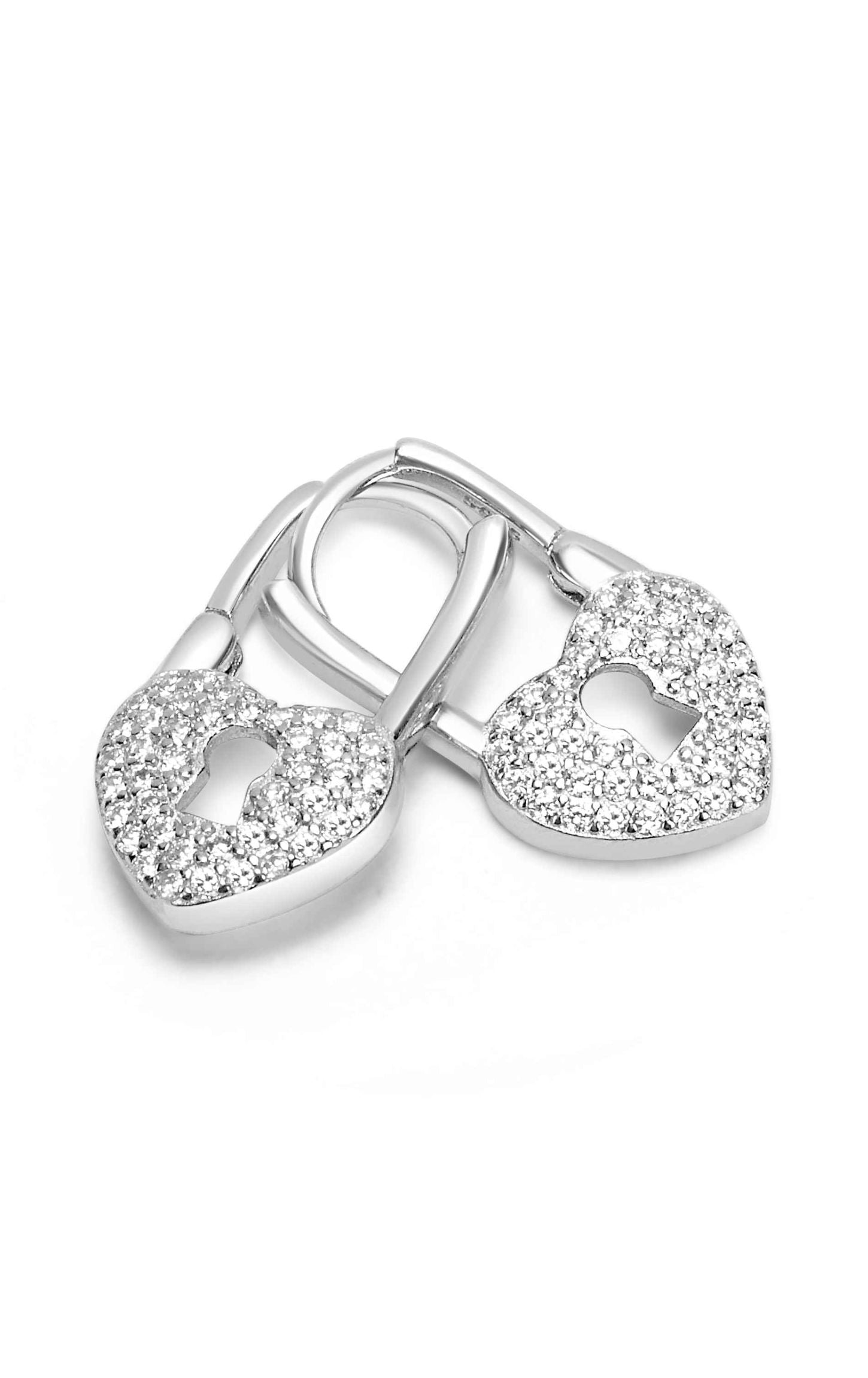 Love - Lock Stud Earring Silver