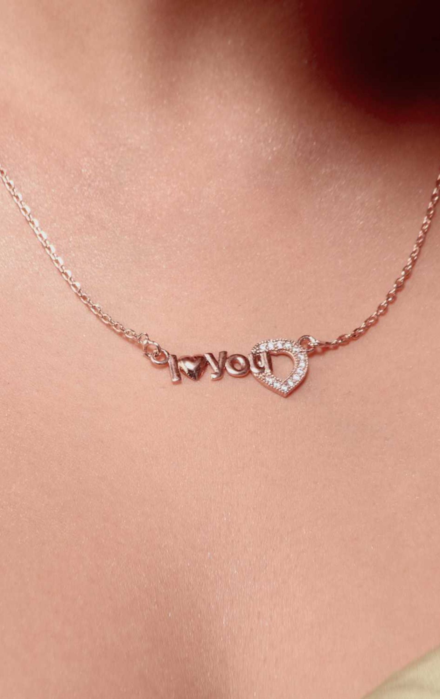 Lover Affirmation Pendant Rose Gold