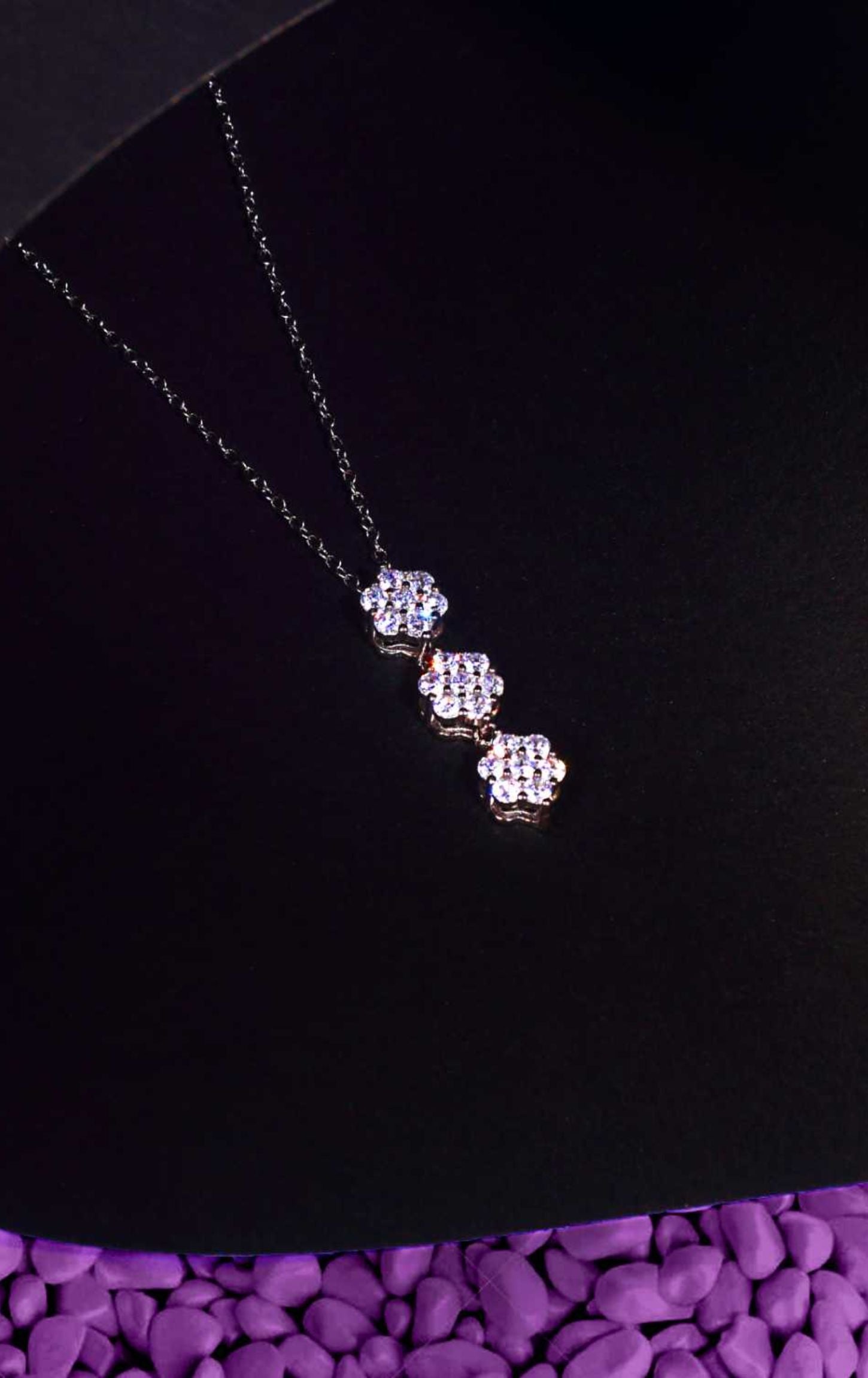 Silver Coiled Flowers Charm Chain