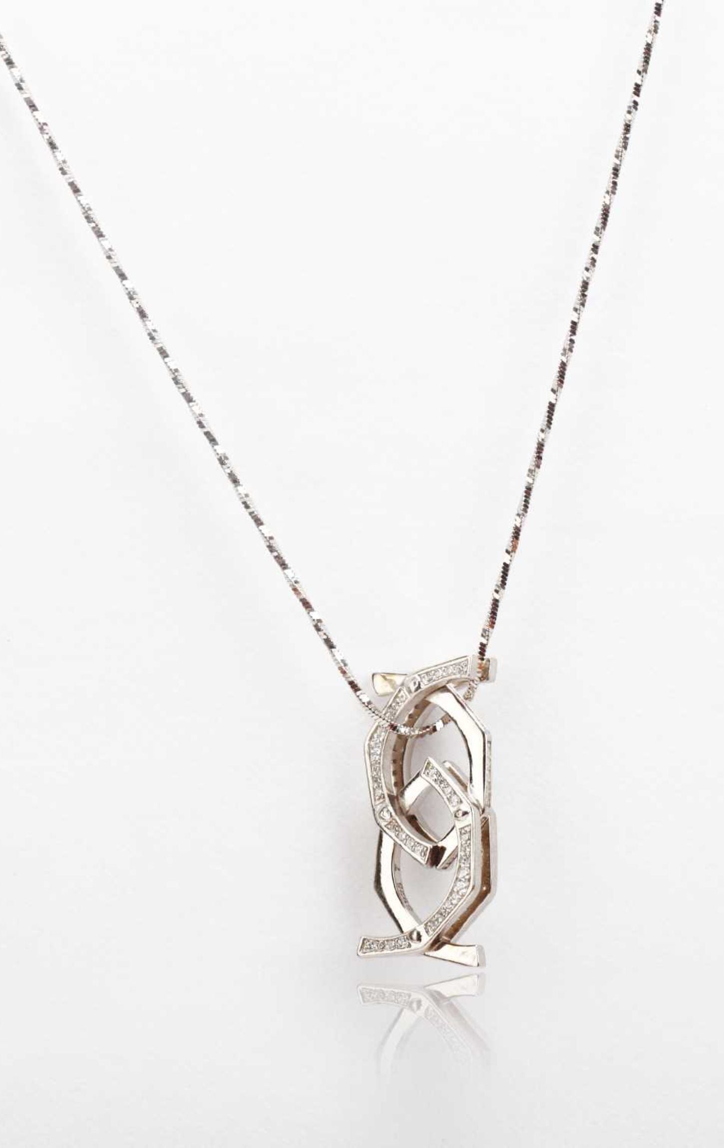 Silver Convertible Zircon Ring Pendant