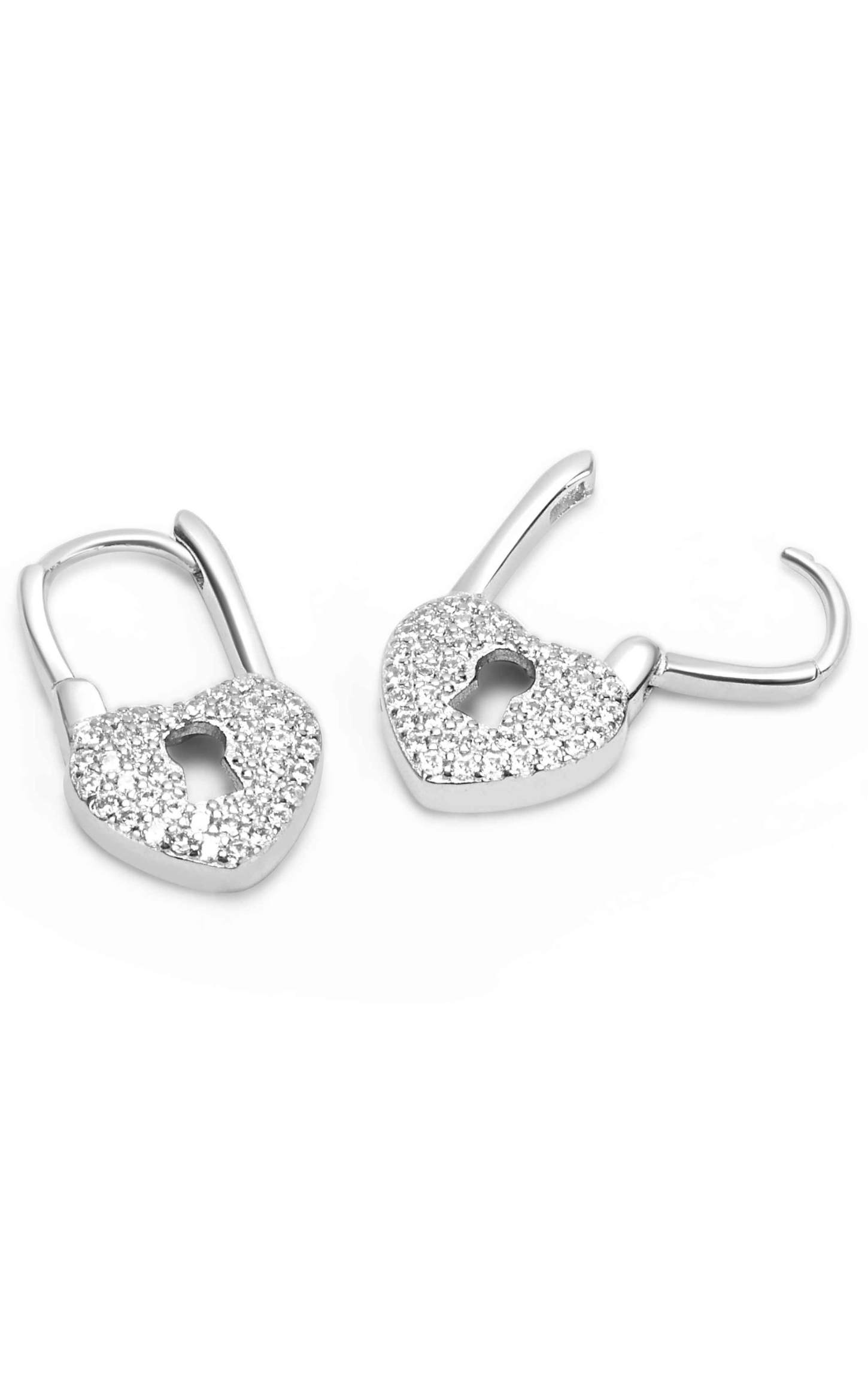 Love - Lock Stud Earring Silver