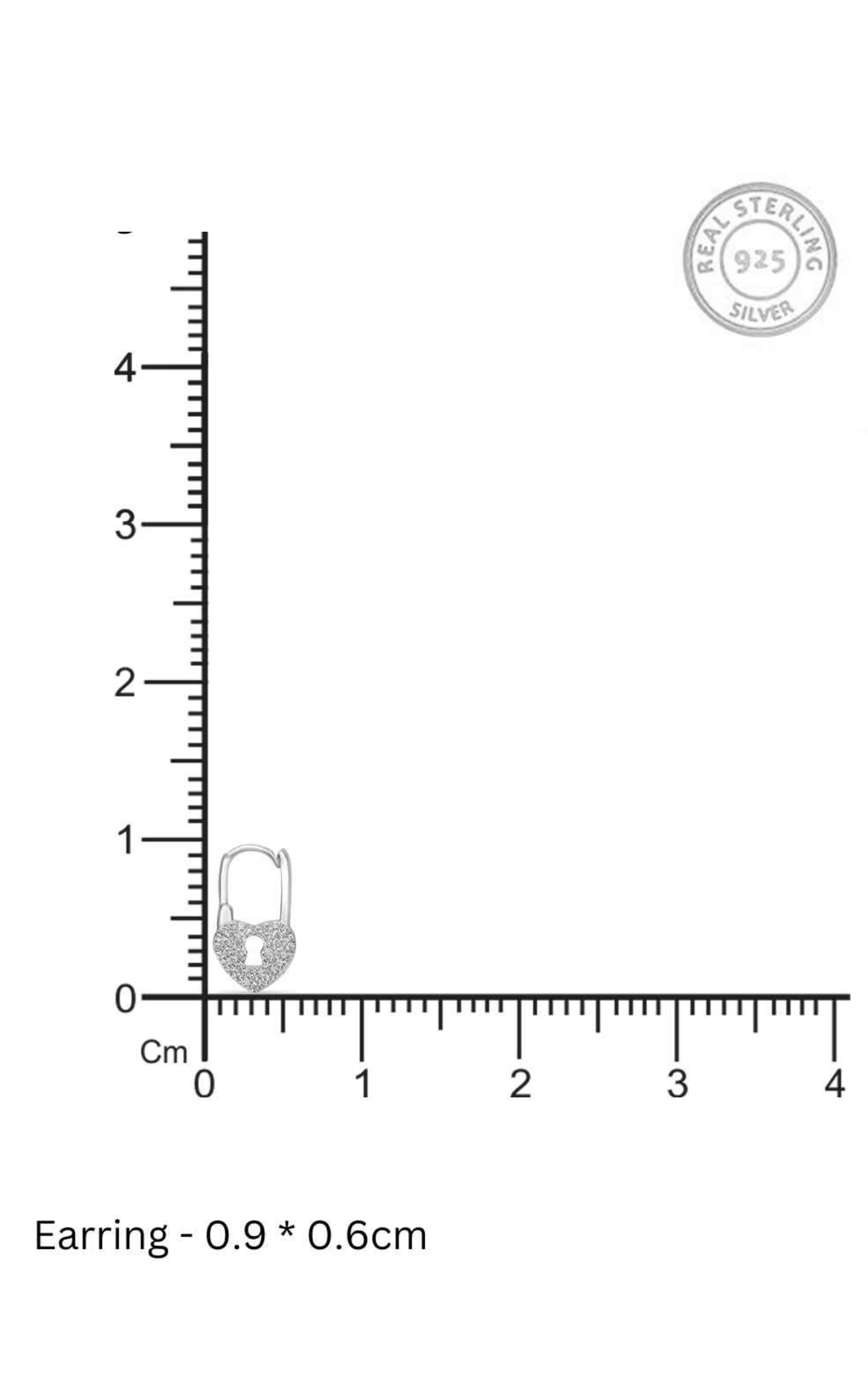 Love - Lock Stud Earring Silver