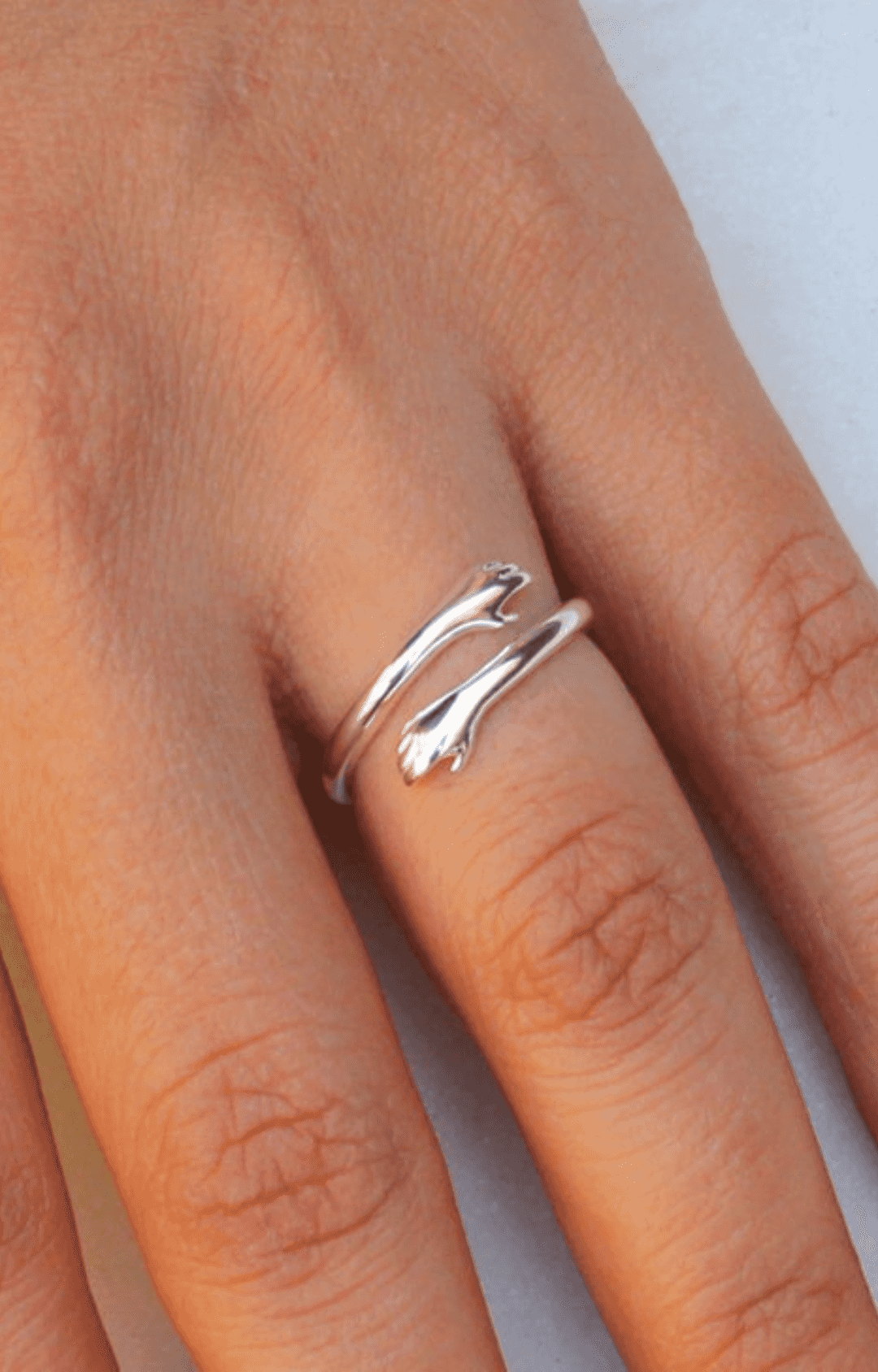 925 Sterling Silver Hug Ring