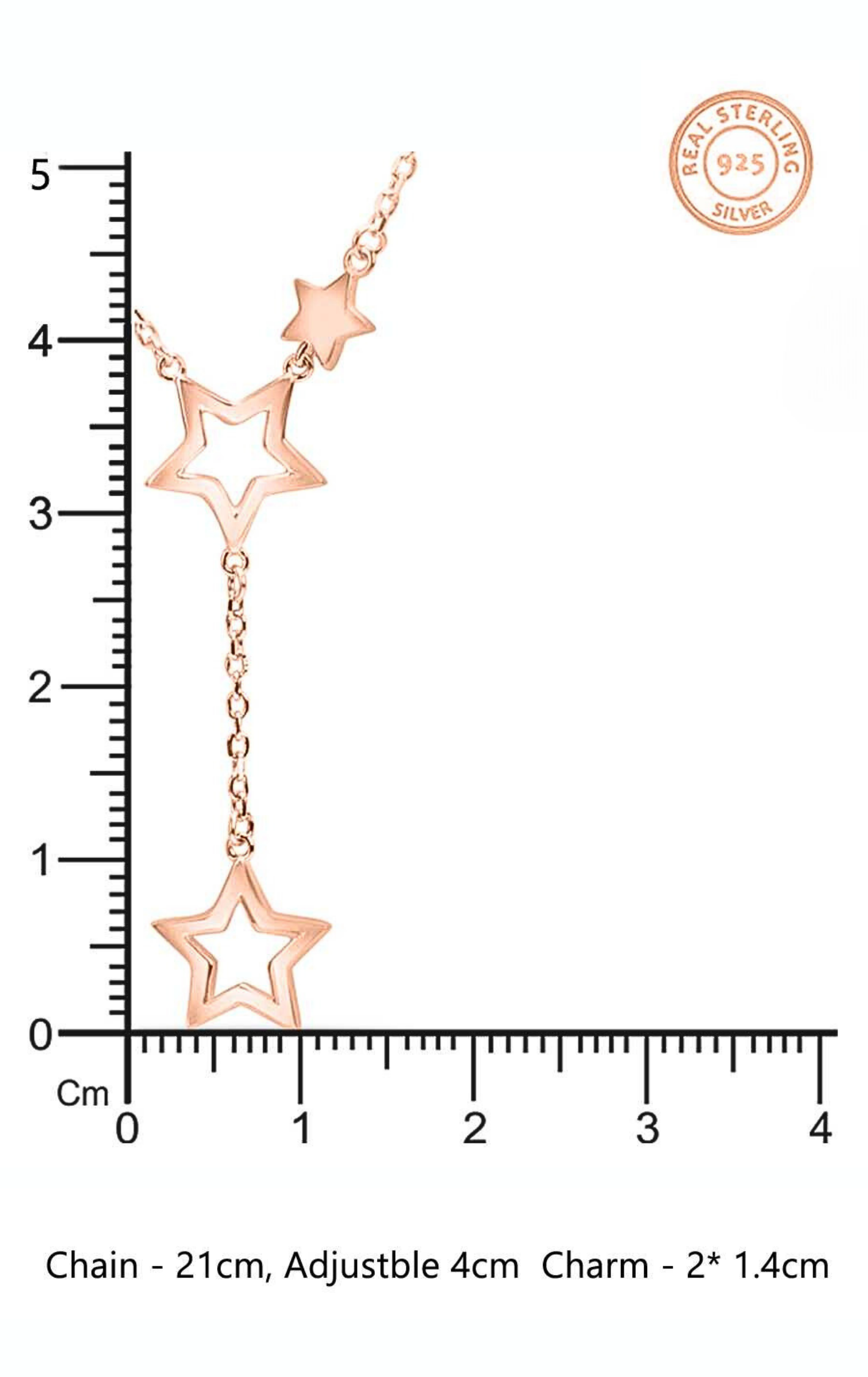 Star Pensiling Star Pendant Rose Gold