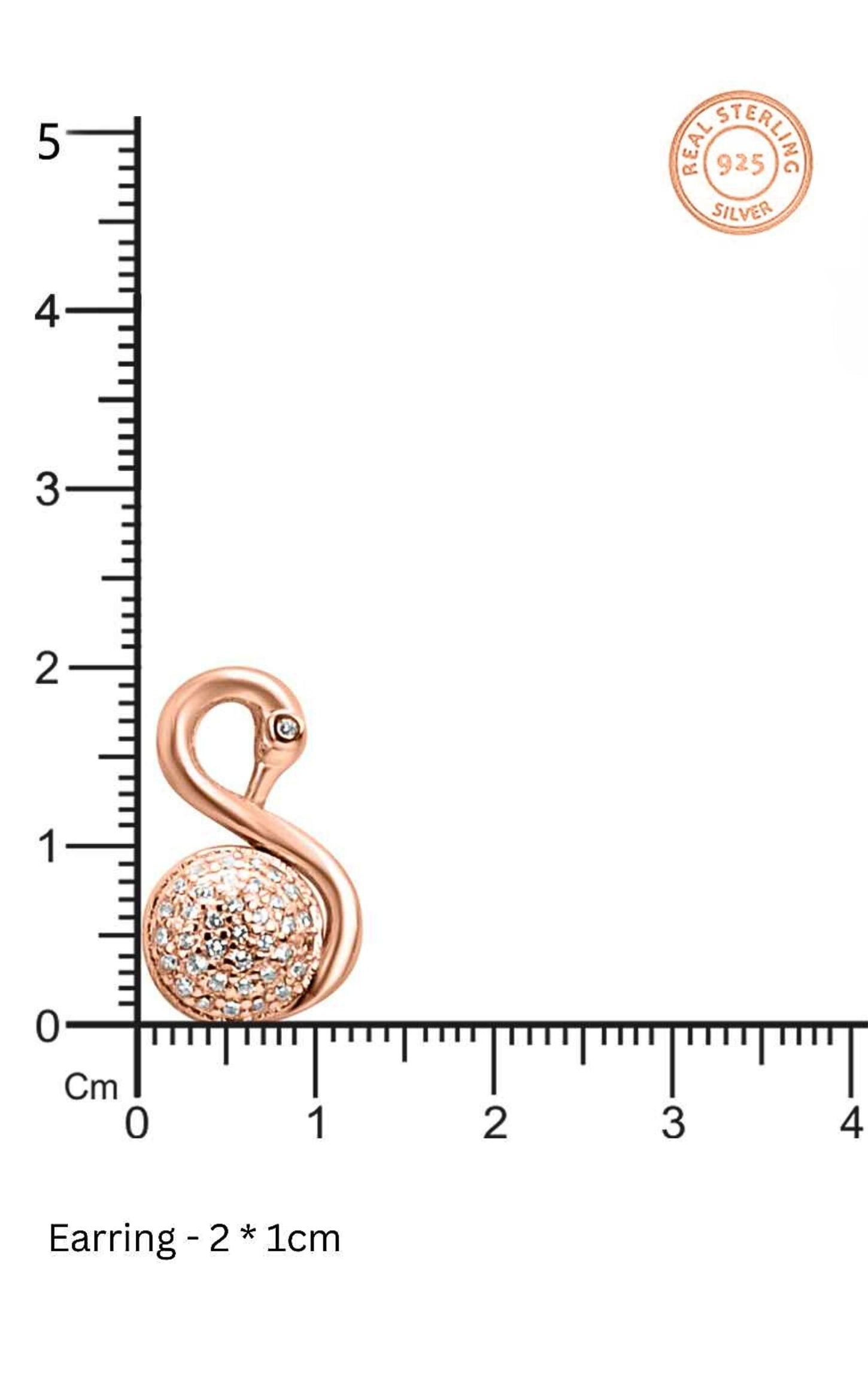 Swan Spun Rose Gold Pendant Set