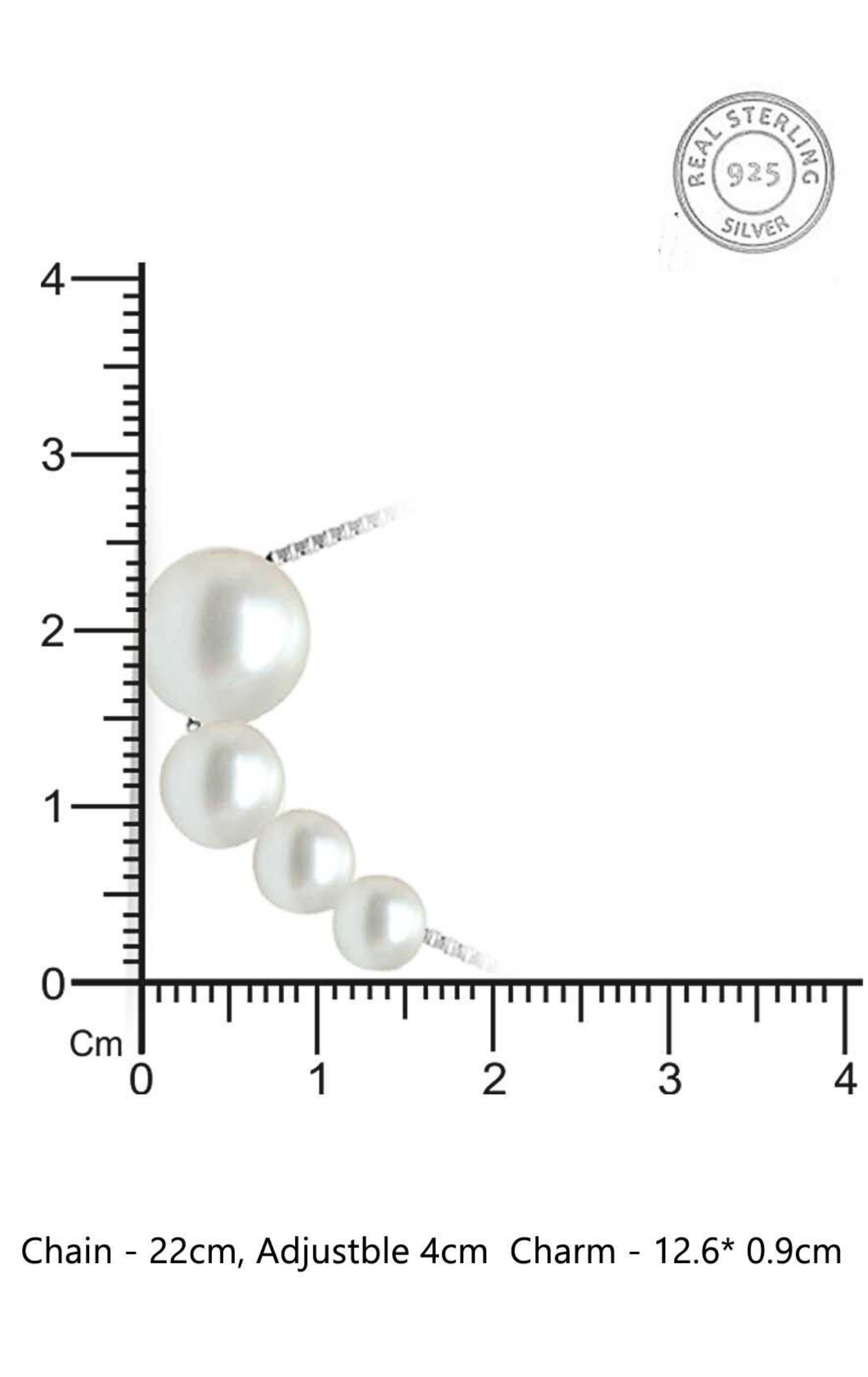 Multi-Pearl Enroped Necklace Silver