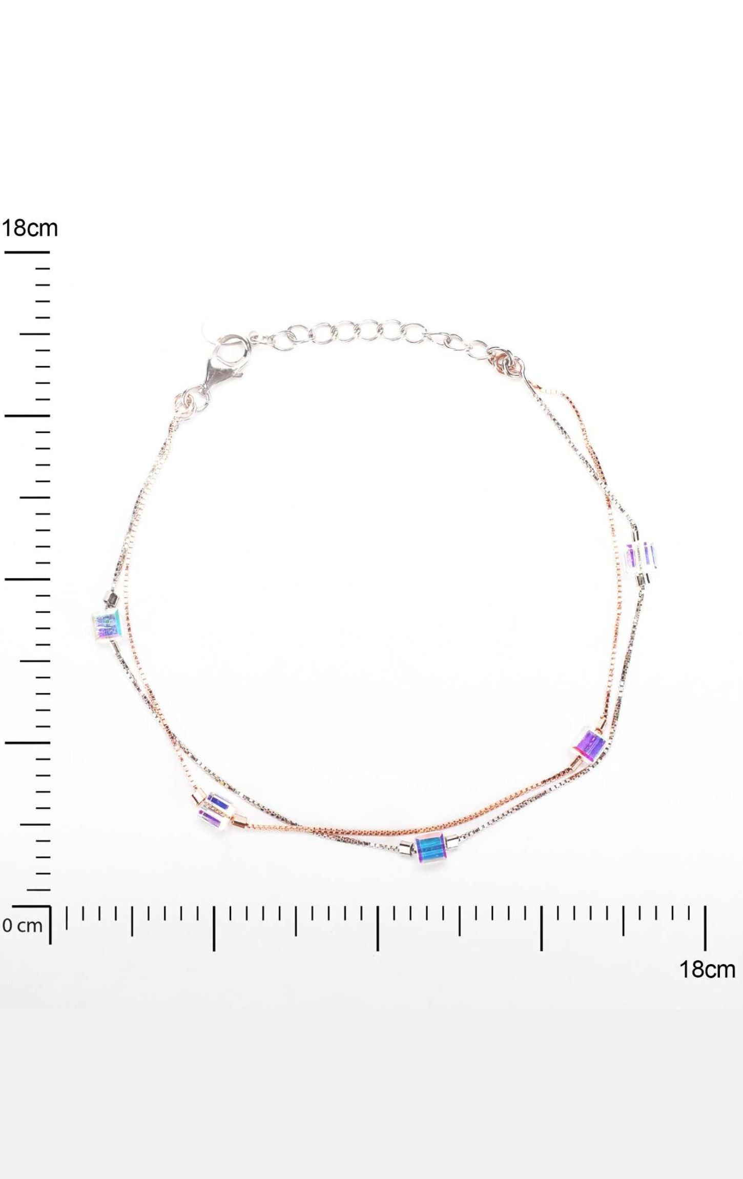 Multi-Colour Crystal Wisper Bracelet Silver