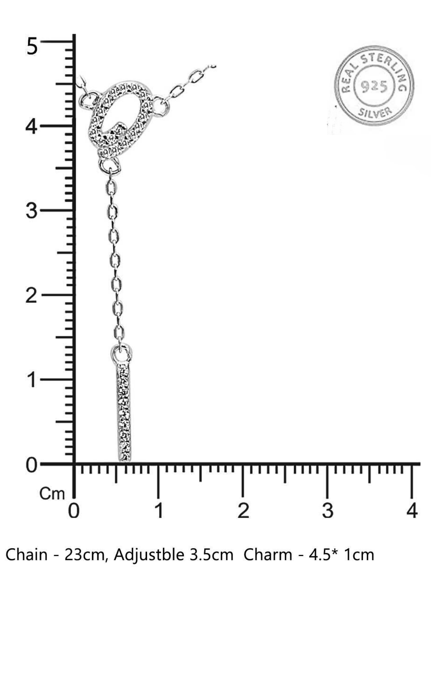 Modern Minimal with Dropping Necklace Silver