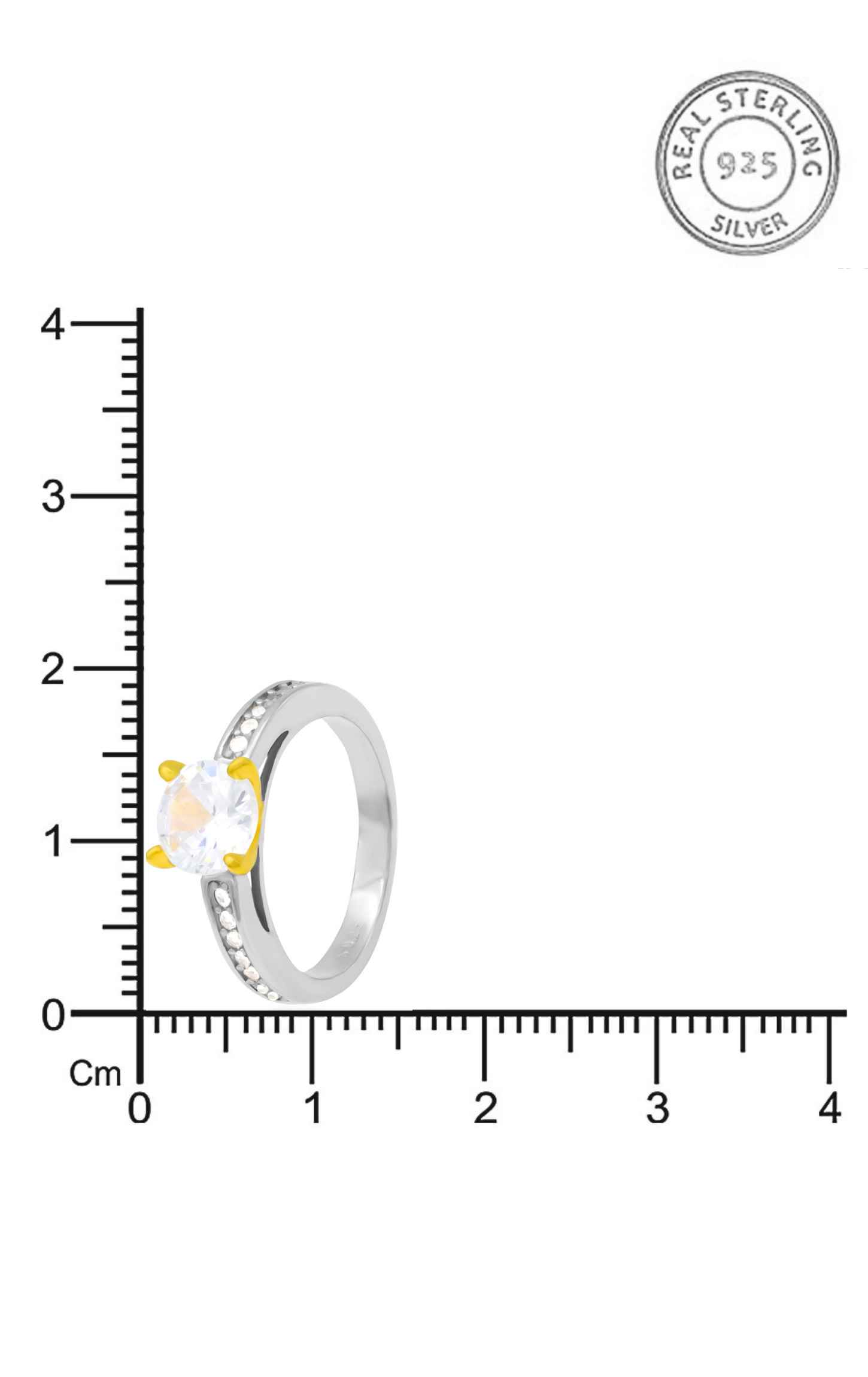 Soliaire Ring With Zirconia Gemstone