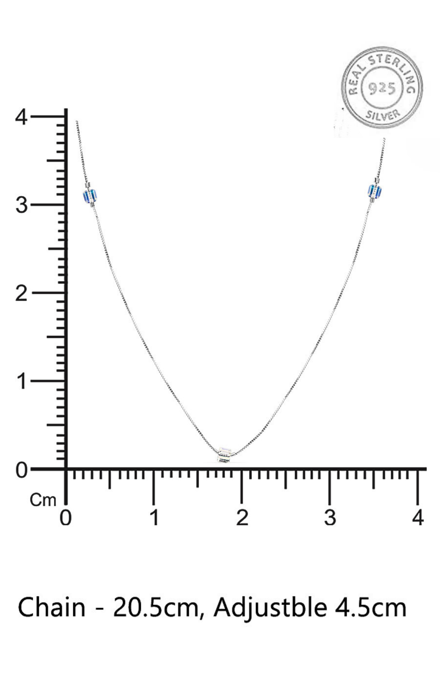 Multi Colour Swarovski Cubes Crystal Charm Chain Silver