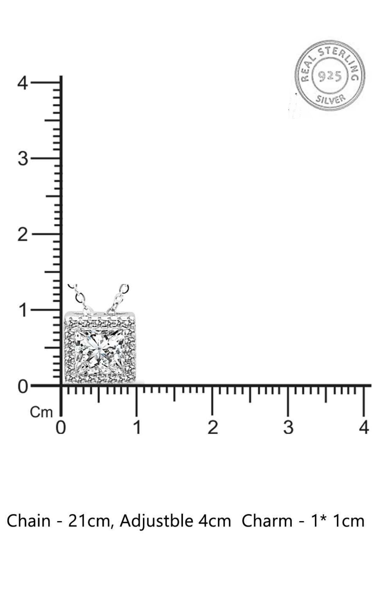 Silver Elegant Solitaire Pendant