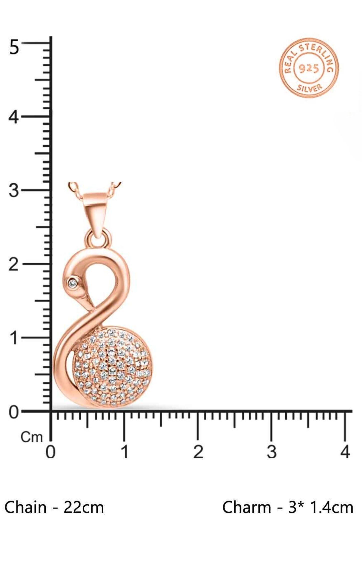 Swan Spun Rose Gold Pendant Set