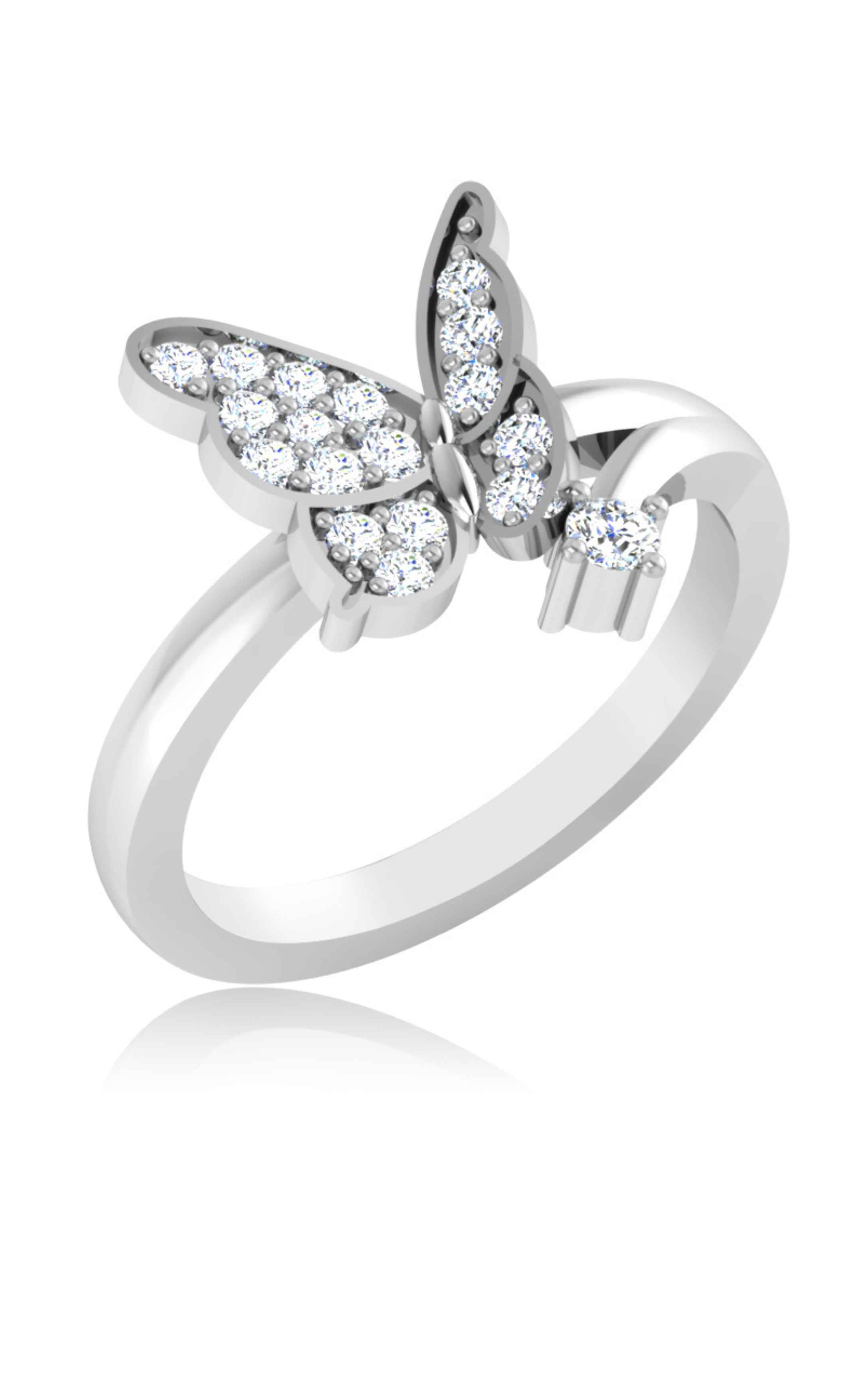Moonlight Butterfly 925 Sterling Silver Ring